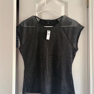 Banana Republic Black Metallic Blouse